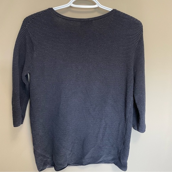 Aritzia Wilfred Blanchard Navy Blue Ribbed Sweater Size XXS - Picture 4 of 8